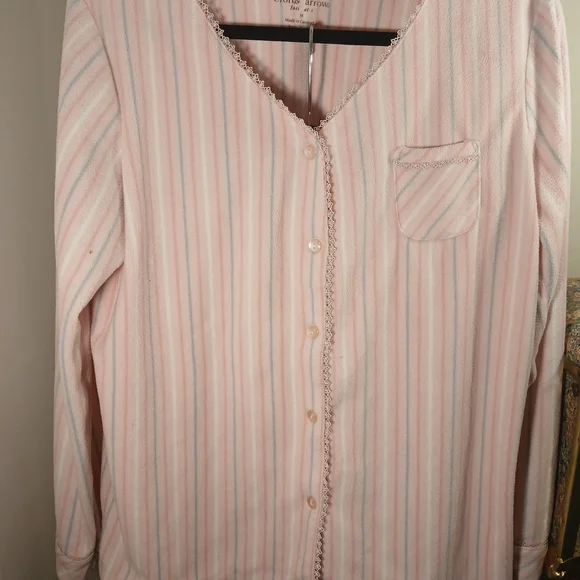 Croft & Barrow Pink Striped Pajama Set - Picture 10 of 10